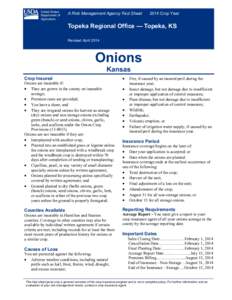 Topeka Regional Office Kansas Onions Fact Sheet