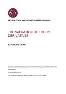 Microsoft Word - IVSC Valuation of Equity Derivatives v14