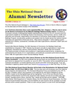 August 2010 Alumni newsletter