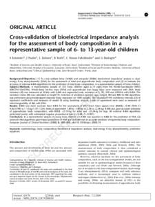 European Journal of Clinical Nutrition (2008), 1–8  & 2008 Nature Publishing Group All rights reserved $30.00 www.nature.com/ejcn  ORIGINAL ARTICLE