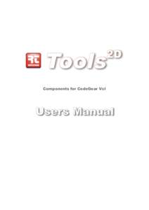 Rt-Tools2D for Vcl Users Manual