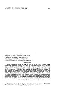 Origin of the Drummond Flat, Garfield County, Oklahoma