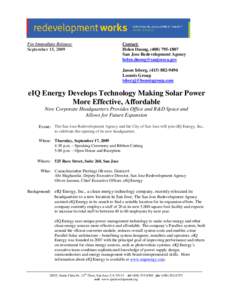 Low-carbon economy / Environmental economics / Technology / Butterfield Overland Mail / San Jose /  California / Sustainable energy / Renewable energy / EIQ Energy /  Inc / Clean technology / Environmental technology / Energy economics / Environment