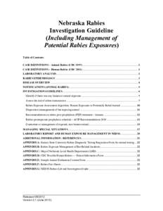 Nebraska Rabies Investigation Guideline