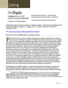 2014  H-Diplo Review Essay