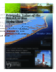 Economic Value of the Barnegat Bay Watershed October 2012 prepared for the