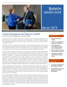 BOLETÍN MISION CHILE ANTE LA OCDE NúmeroBoletín  MISIÓN OCDE