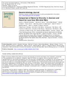 This article was downloaded by: [University of New Mexico] On: 30 January 2014, At: 17:42 Publisher: Taylor & Francis Informa Ltd Registered in England and Wales Registered Number: Registered office: Mortimer Hou