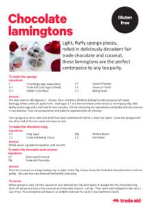 Chocolate lamingtons Gluten free