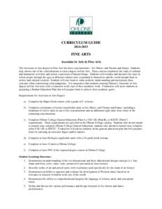 Fine Arts AA Degree[removed]Curriculum Guide - Ohlone College