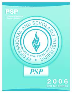 Association of American Publishers  PSP Professional/Scholarly Publishing Division