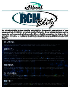 Science / Systems engineering / Engineering / Reliability centered maintenance / Design for X / Failure mode /  effects /  and criticality analysis / Blitz / Preventive maintenance / Maintenance /  repair /  and operations / Maintenance / Reliability engineering / Knowledge