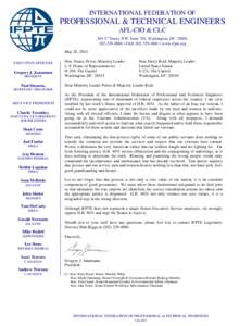 INTERNATIONAL FEDERATION OF  PROFESSIONAL & TECHNICAL ENGINEERS AFL-CIO & CLC 501 3rd Street, NW, Suite 701, Washington, DC[removed]4880 • FAX[removed] • www.ifpte.org