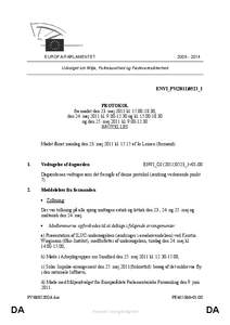 [removed]EUROPA-PARLAMENTET Udvalget om Miljø, Folkesundhed og Fødevaresikkerhed  ENVI_PV(2011)0523_1