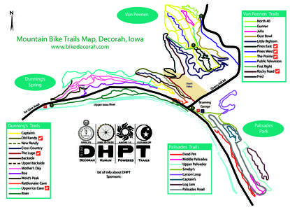 N  Van Peenen Mountain Bike Trails Map, Decorah, Iowa