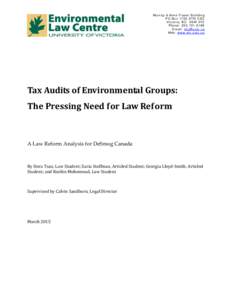 Tax Audits of Environmental Groups: