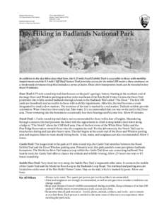 National Park Service U.S. Department of the Interior Badlands National Park Division of Resource Education[removed]Ben Reifel Road