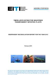Microsoft Word - TL-EITI Final Reconciliation Report 2012