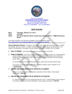 STATE OF NEVADA SAGEBRUSH ECOSYSTEM COUNCIL 201 South Roop Street, Suite 101 Carson City, NevadaPhone - FaxDRAFT MINUTES