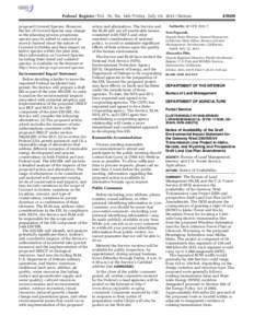 Federal Register / Vol. 76, No[removed]Friday, July 29, [removed]Notices  mstockstill on DSK4VPTVN1PROD with NOTICES proposed Covered Species. However, the list of Covered Species may change