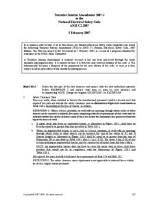 Tentative Interim Amendment[removed]to the National Electrical Safety Code ANSI C2[removed]February 2007