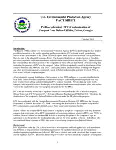 Persistent organic pollutants / Pollutants / Carboxylic acids / Fatty acids / Perfluorooctanoic acid / Perfluorooctanesulfonic acid / Dalton /  Georgia / Sludge / Compost / Chemistry / Pollution / Perfluorinated compounds