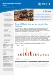 OCHA Sudan Weekly Humanitarian Bulletin