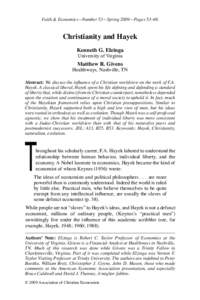 Conservatism in the United States / Social philosophy / Austrian economists / Classical liberals / Self-organization / Friedrich Hayek / The Road to Serfdom / The Fatal Conceit / Extended order / Libertarianism / Economics / Political philosophy