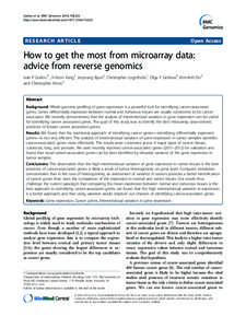 Gene expression / Microarrays / Carcinogenesis / Bioinformatics / Gene expression profiling / Prostate cancer / DNA microarray / Cancer / Breast cancer / Medicine / Biology / Oncology