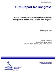 Coast Guard Polar Icebreaker Modernization: Background, Issues, and Options for Congress