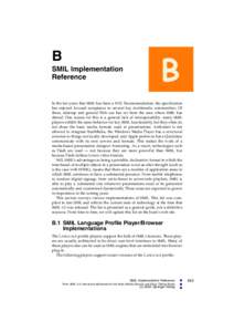 B SMIL Implementation Reference B