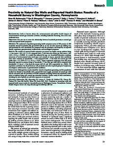 Research  A Section 508–conformant HTML version of this article is available at http://dx.doi.orgehpProximity to Natural Gas Wells and Reported Health Status: Results of a