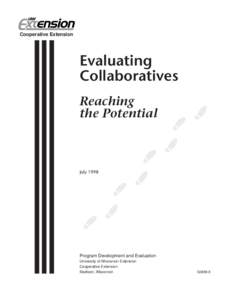 Cooperative Extension  Evaluating Collaboratives Reaching the Potential