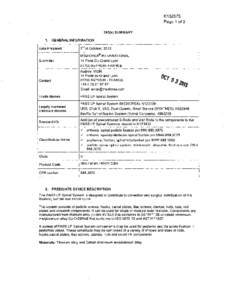 Ki132575 Page 1 of[removed]k) SUMMARY 1. GENERAL INFORMATION  Date Prepared