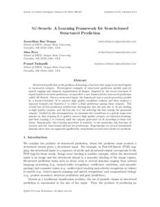 Journal of Artificial Intelligence Research407  Submitted 10/13; published 6/14 HC-Search: A Learning Framework for Search-based Structured Prediction