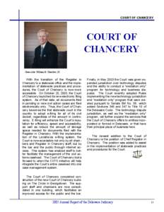 Court of Chancery / William B. Chandler /  III / Chancellor / Donald F. Parsons / Equity / Chancery / Delaware / Stephen P. Lamb / Delaware Court of Chancery / Law / Year of birth missing / Courts of chancery