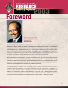 Foreword  Professor Kenneth O. Hall, Pro-Vice Chancellor and Principal, University of the West Indies, Mona