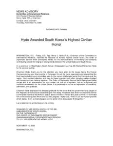 Political philosophy / Forms of government / Member states of the United Nations / Republics / Order of Diplomatic Service Merit / Politics / Henry Hyde / North Korea / South Korea