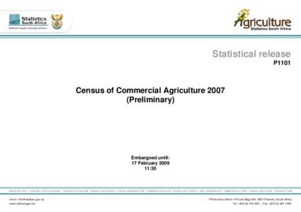 Statistical release P1101 Census of Commercial Agriculture[removed]Preliminary)