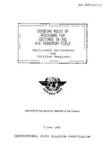 Standing Rules of Procedure for Meetings in the Air Transport Field