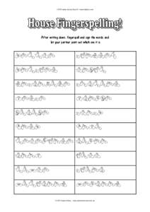 LOTE Auslan Activity Book B – Intermediate Level  After writing down, fingerspell and sign the words and let your partner point out which one it is  kettle