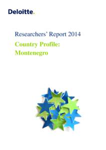 Researchers’ Report 2014 Country Profile: Montenegro TABLE OF CONTENTS 1.