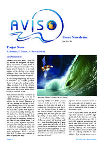 Users Newsletter June 2011, #6 Project News E. Bronner, T. Guinle, N. Picot (CNES) In-orbit missions