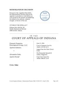 Pinnacle Properties Development Group, LLC v. Alexandra Gales