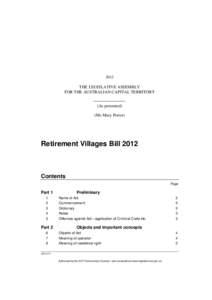 Retirement Villages Act 2012