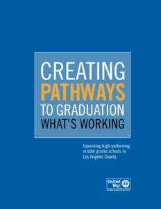 CREATING PATHWAYS TO GRADUATION whAT’s wORkING Examining high-performing