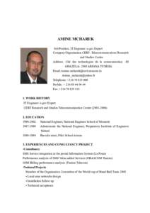 Sample of CV for speakers of 2006 DOF