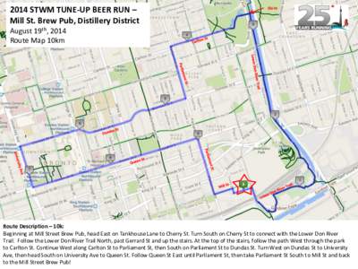 2014 STWM TUNE-UP BEER RUN – Mill St. Brew Pub, Distillery District Stairs  August 19th, 2014