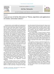 Ad Hoc Networks[removed]–1892  Contents lists available at ScienceDirect Ad Hoc Networks journal homepage: www.elsevier.com/locate/adhoc