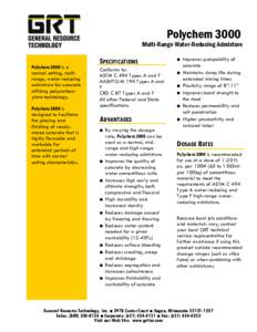 Polychem[removed]Multi-Range Water-Reducing Admixture Polychem 3000 is a normal setting, multirange, water-reducing admixture for concrete